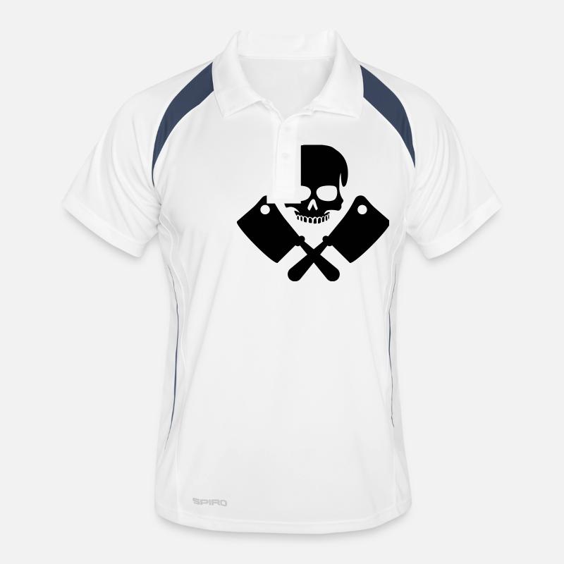 Skull and Knifes Männer Polo atmungsaktiv
