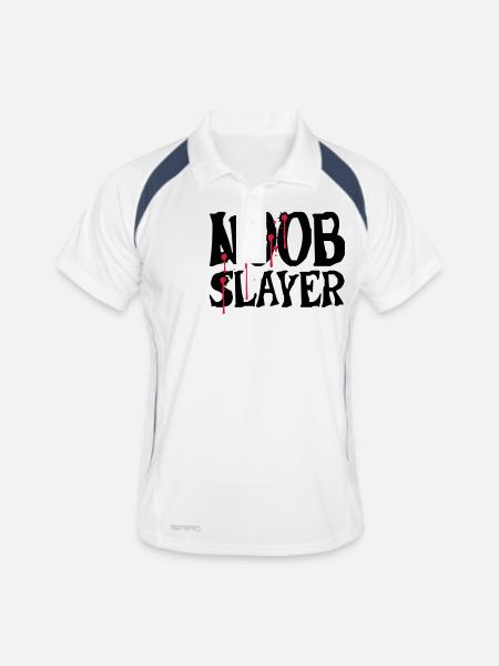 Noob Slayer Shooter - Polo respirant Homme - blanc/marine - Devant