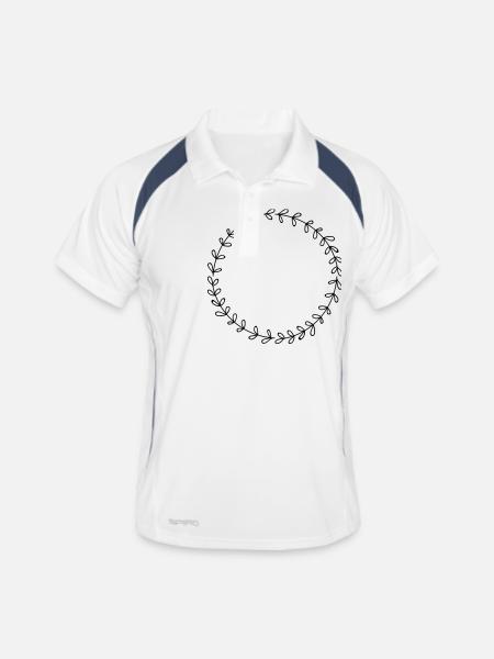 Flowers, Nature, Hearts, Love, Baby - Men's Polo breathable - white/navy - Front