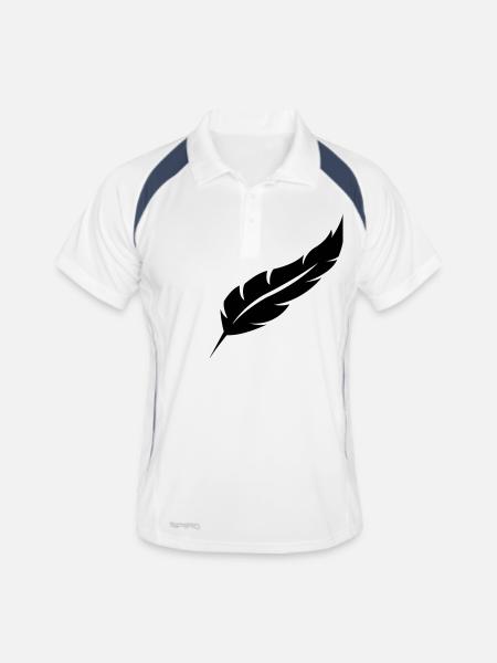 feder - Polo respirant Homme - blanc/marine - Devant