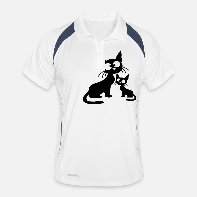 Crazy Cat Mom Dad Kitten Kid Kitten Fun Men's Polo breathable
