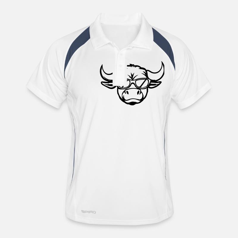 Visage de bande dessinée Taureau Polo respirant Homme