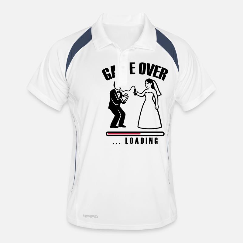 Game Over Loading Hochzeit Männer Polo atmungsaktiv