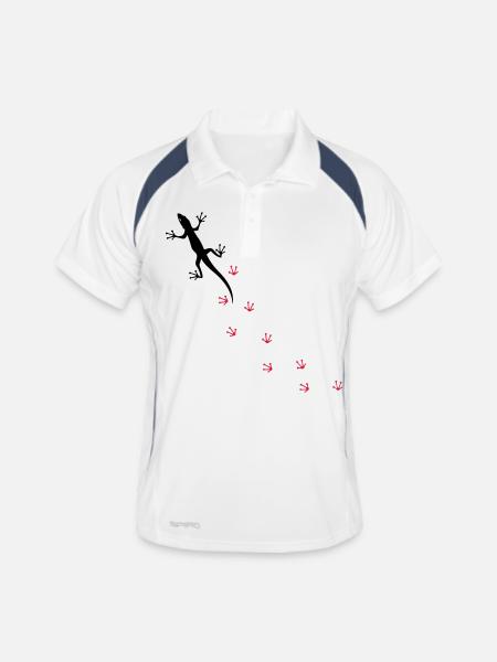 Gecko - Polo respirant Homme - blanc/marine