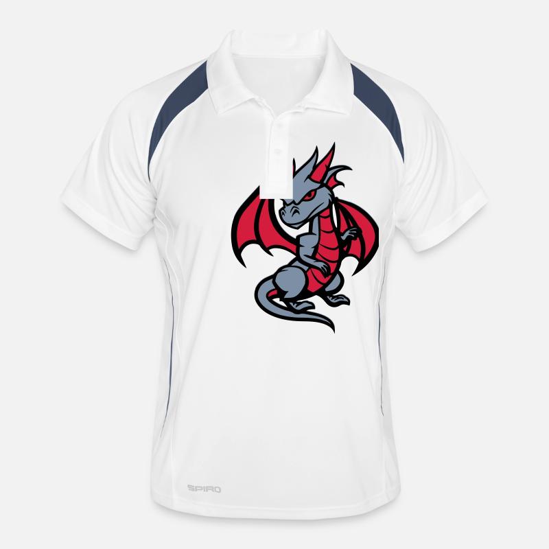 drache comic Männer Polo atmungsaktiv