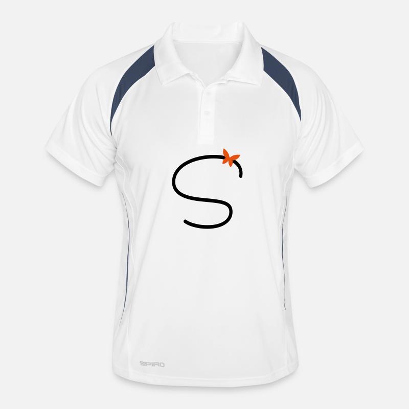 Buchstabe S Schmetterlingsbuchstabe Männer Polo atmungsaktiv