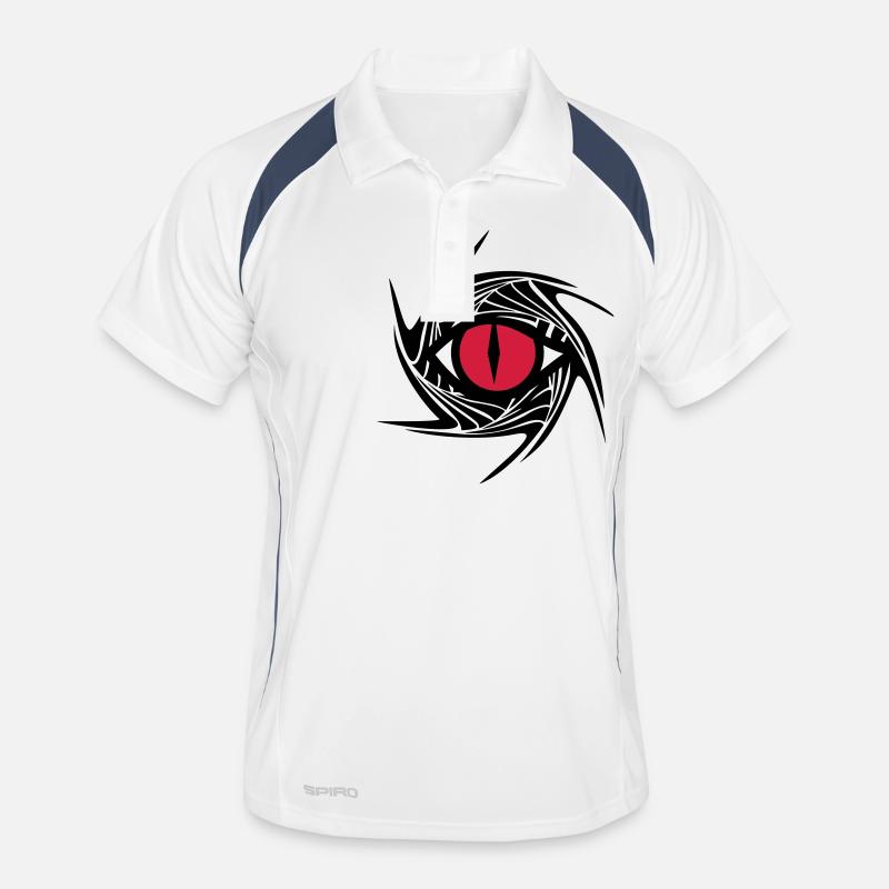 Drachenauge, Dragon Eye, Tattoo Style, Drache Auge Männer Polo atmungsaktiv