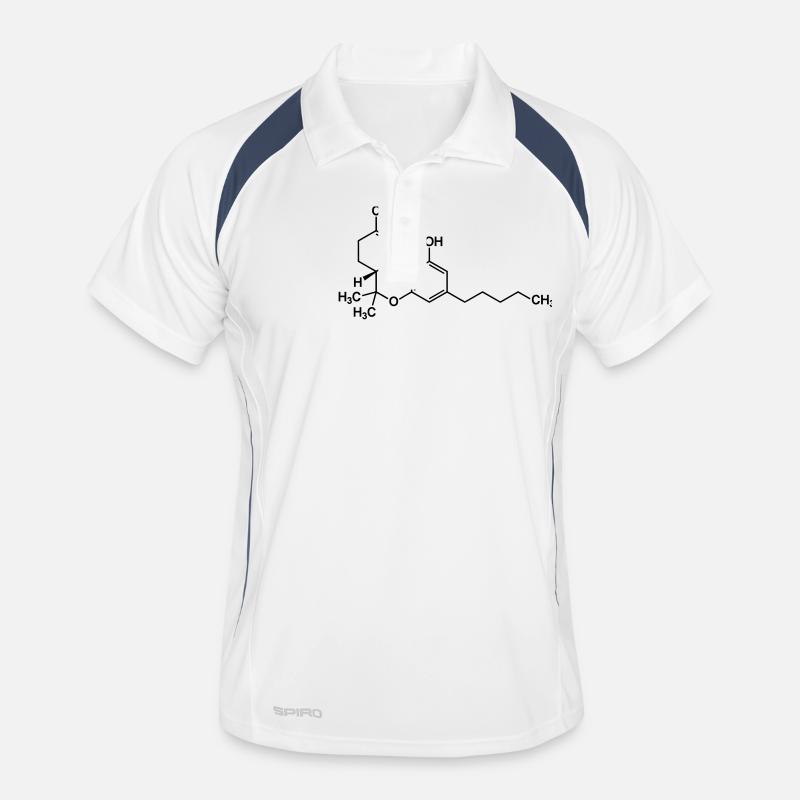 THC tetrahydrocannabinol molecule Men's Polo breathable
