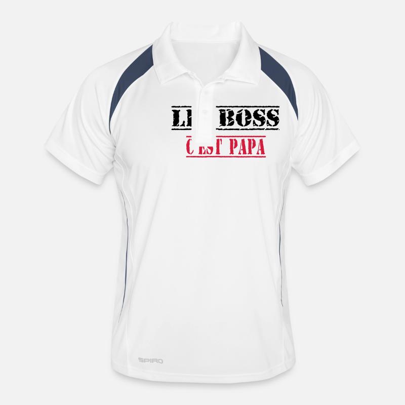 Le boss c'est papa Men's Polo breathable