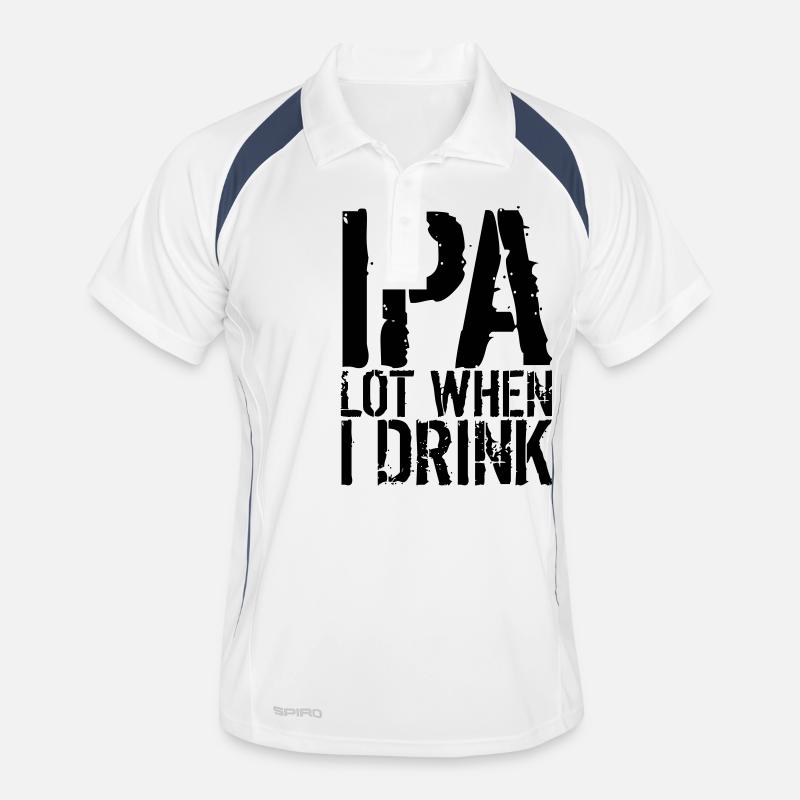 IPA lot when I drink - Lustig - Betrunken -Trinken Männer Polo atmungsaktiv