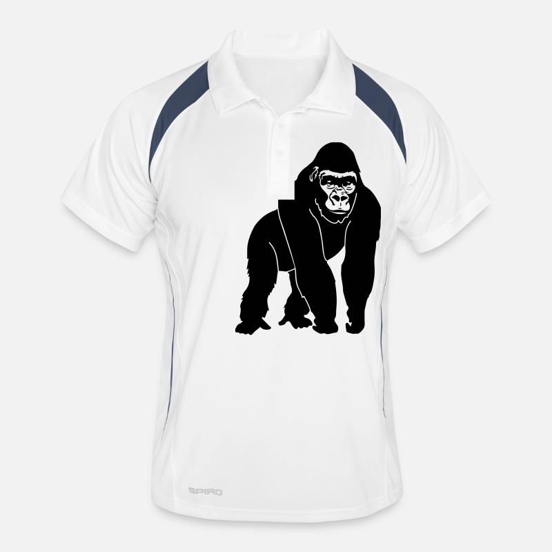 Gorilla Silhouette Männer Polo atmungsaktiv