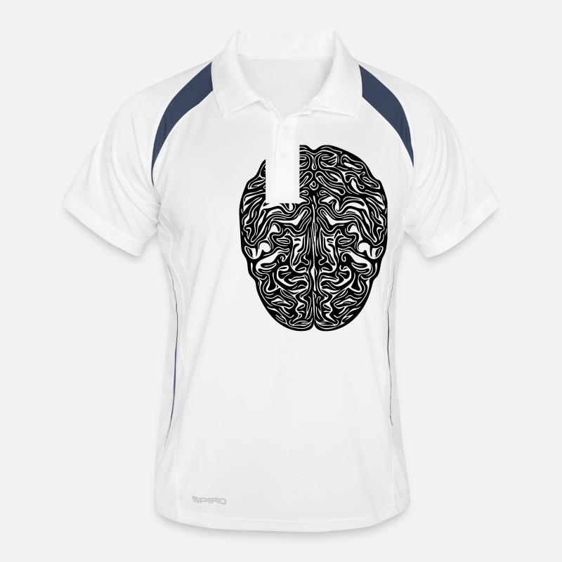 Gehirn - Anatomischer Vector Männer Polo atmungsaktiv