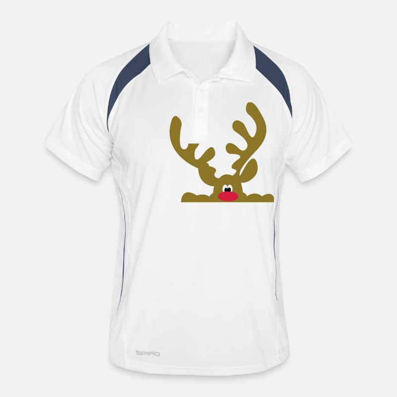 reindeer - Men's Polo breathable - white/navy