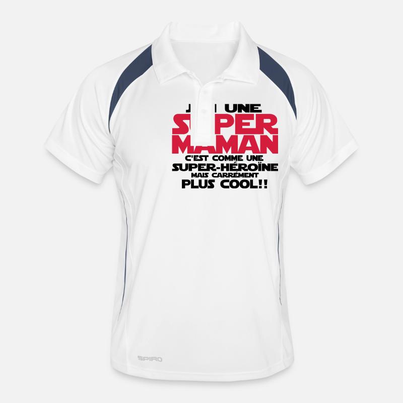 j'ai une super maman Polo respirant Homme