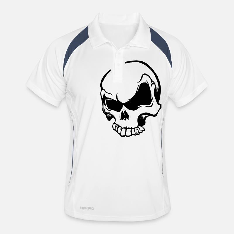 Skull Totenkopf Männer Polo atmungsaktiv