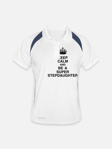 Stepdaughter Stepson Stieftochter Beau Fils Fille - Men's Polo breathable - white/navy - Front