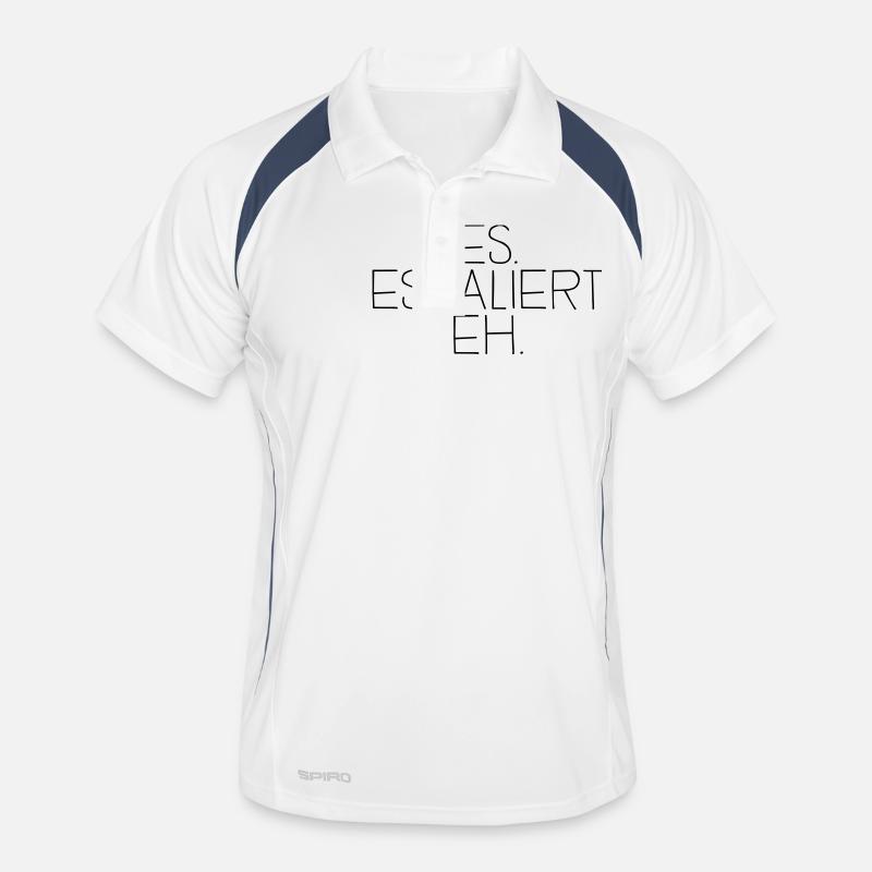 es. eskaliert. eh. Männer Polo atmungsaktiv