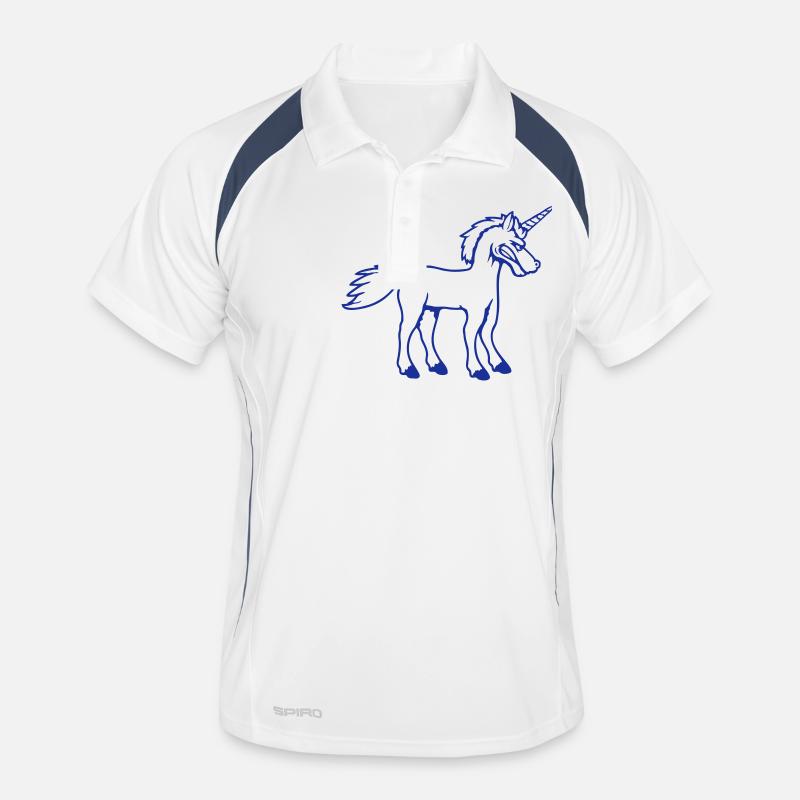 Unicorn Evil Angry Attack Teeth Grinding Sour Men's Polo breathable