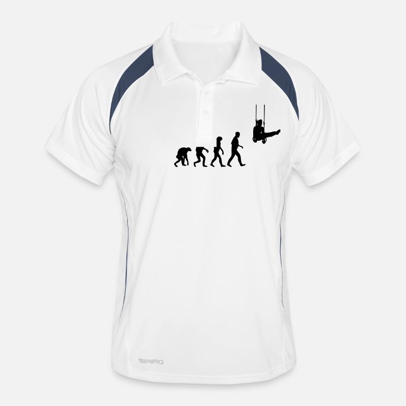 turner evolution - Männer Polo atmungsaktiv - Weiß/Navy