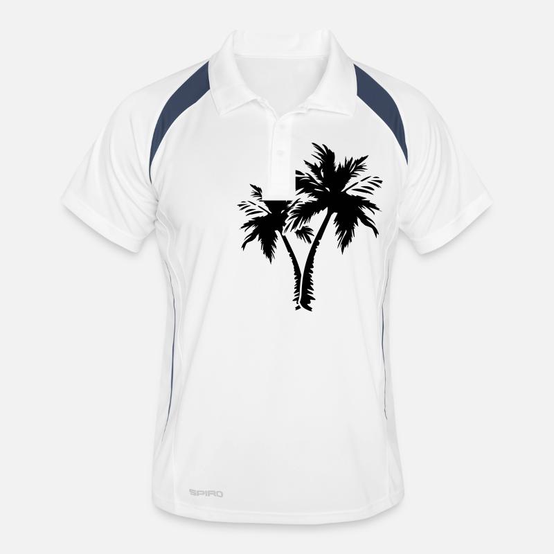 palm trees design Männer Polo atmungsaktiv
