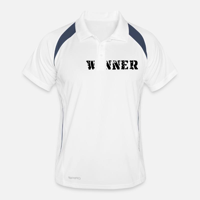 Winner - Men's Polo breathable - white/navy