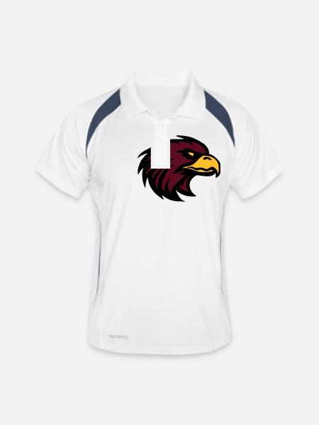 Eagle de - Männer Polo atmungsaktiv - Weiß/Navy - Vorne