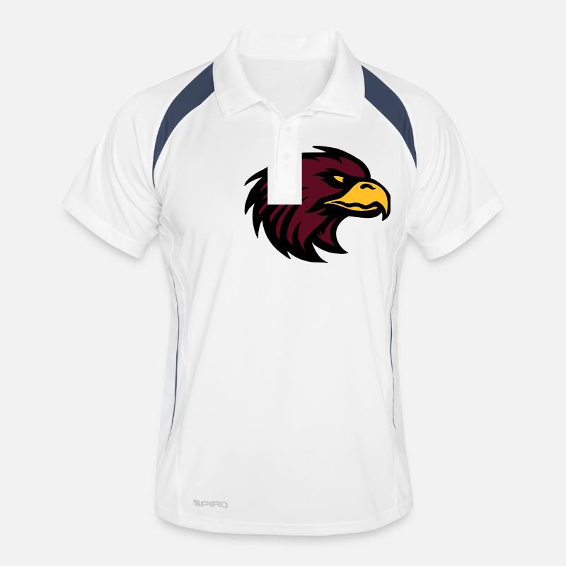 Eagle de - Männer Polo atmungsaktiv - Weiß/Navy