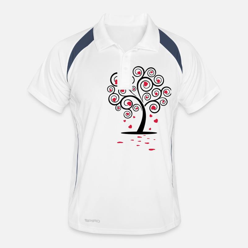 Love Tree - Men's Polo breathable - white/navy