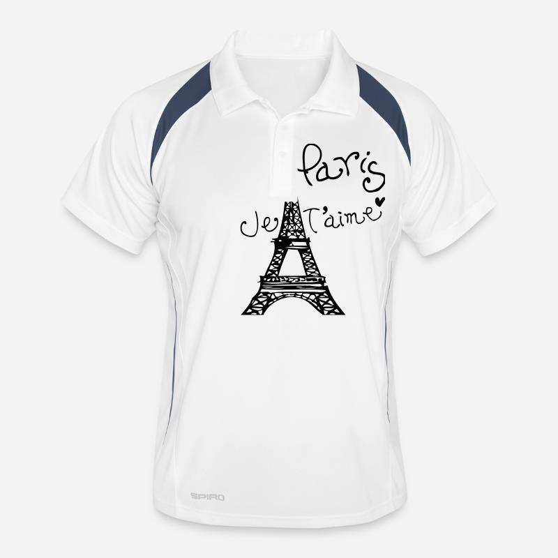 Paris Je T'aime Tour Eiffel Polo respirant Homme