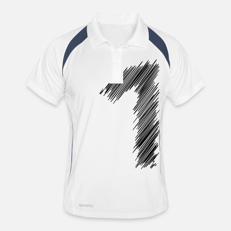 1 Schraffur Design Männer Polo atmungsaktiv