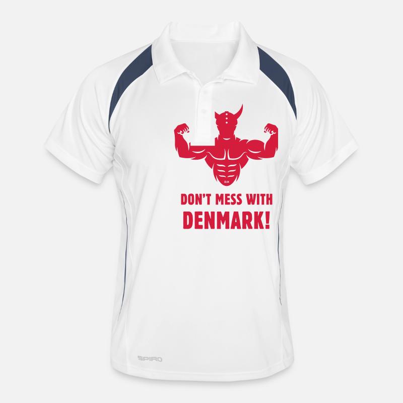 Don't Mess With Denmark! (Dänemark / Wikinger) Männer Polo atmungsaktiv