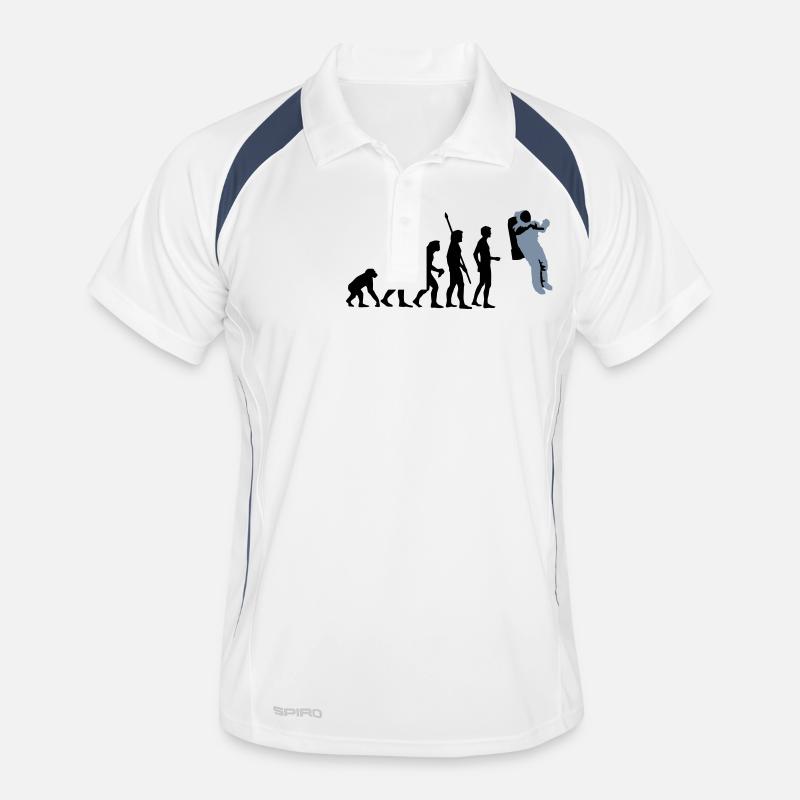 evolution_astronaut_2c - Men's Polo breathable - white/navy