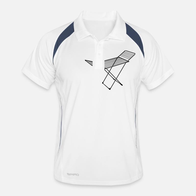 Wäscheständer_s1 - Männer Polo atmungsaktiv - Weiß/Navy