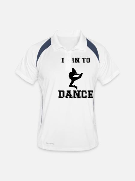 Born to dance - Polo respirant Homme - blanc/marine - Devant
