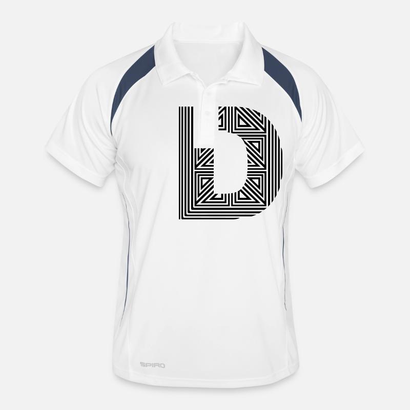 lettre D Polo respirant Homme