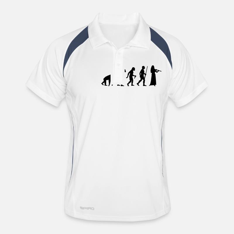 Évolution de la flûte féminine - Polo respirant Homme - blanc/marine
