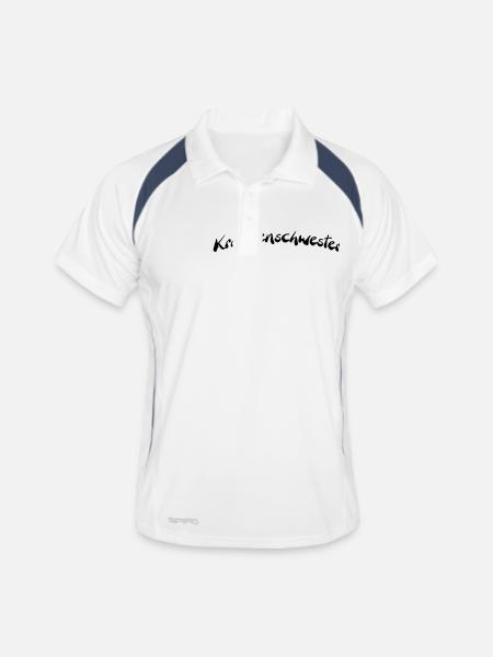 Krankenschwester - Männer Polo atmungsaktiv - Weiß/Navy