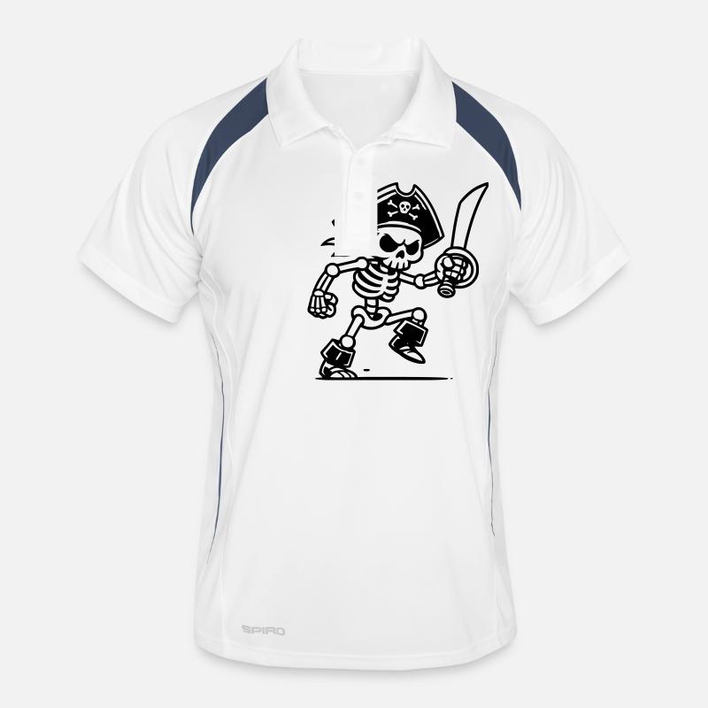 Squelette de pirate avec sabre Polo respirant Homme
