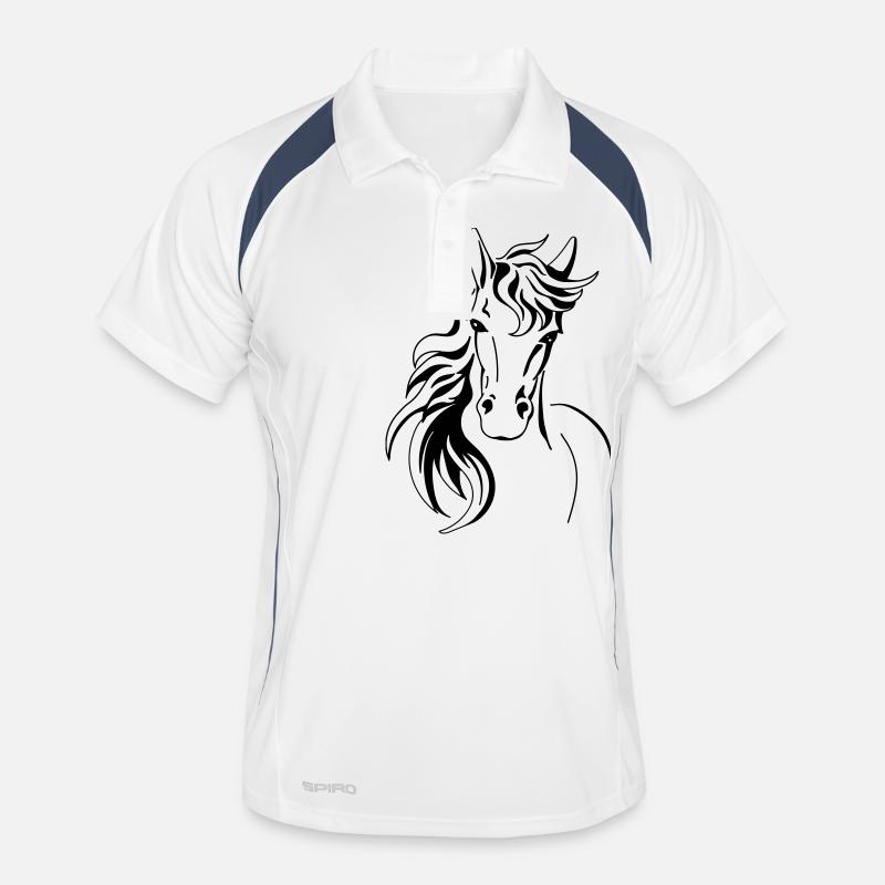 pferdekopf Männer Polo atmungsaktiv