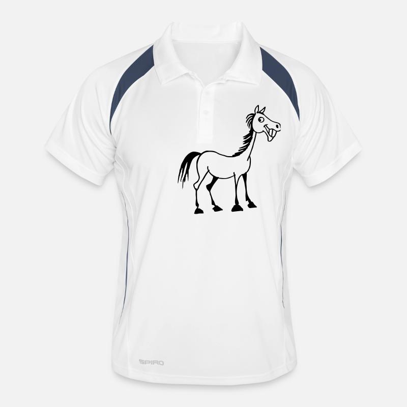 lustiges Pferd Männer Polo atmungsaktiv