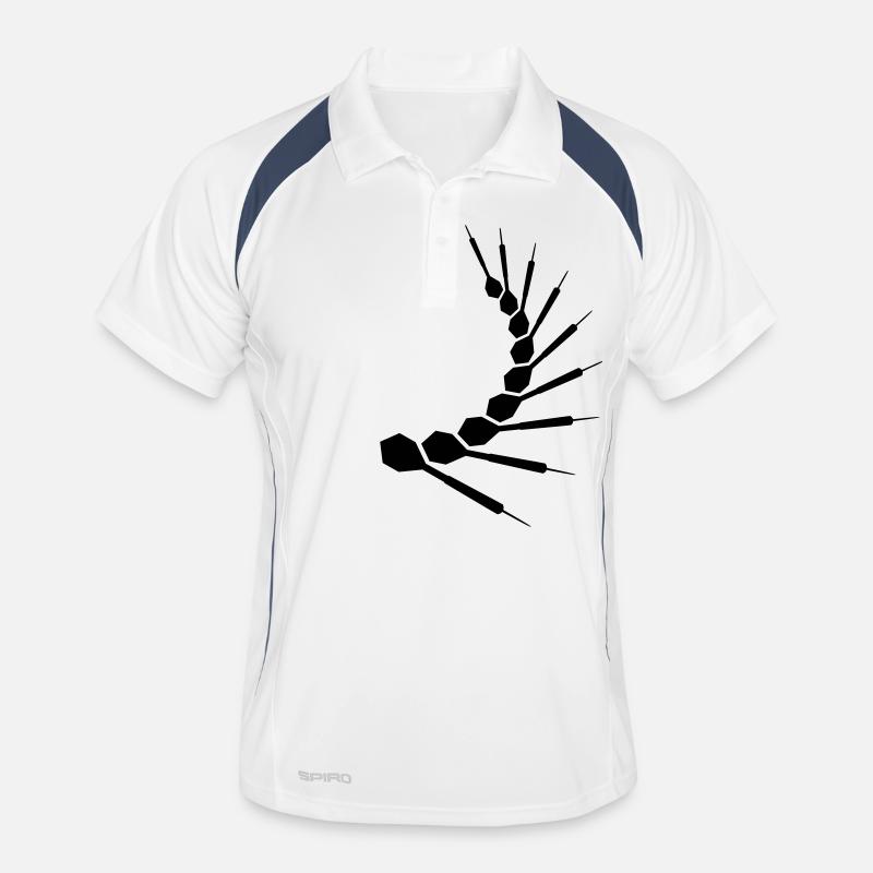 Dart Pattern - Men's Polo breathable - white/navy