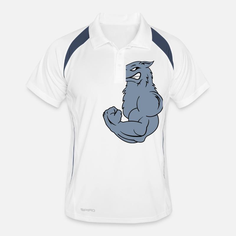 strong_wolf_2 Männer Polo atmungsaktiv