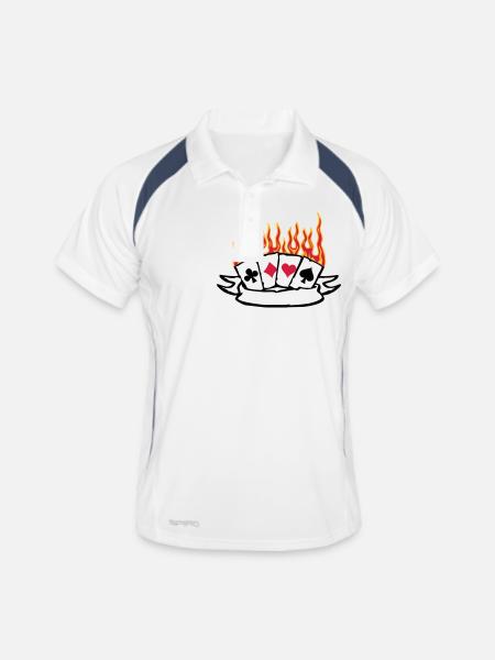 Cards Banner - Men's Polo breathable - white/navy - Front