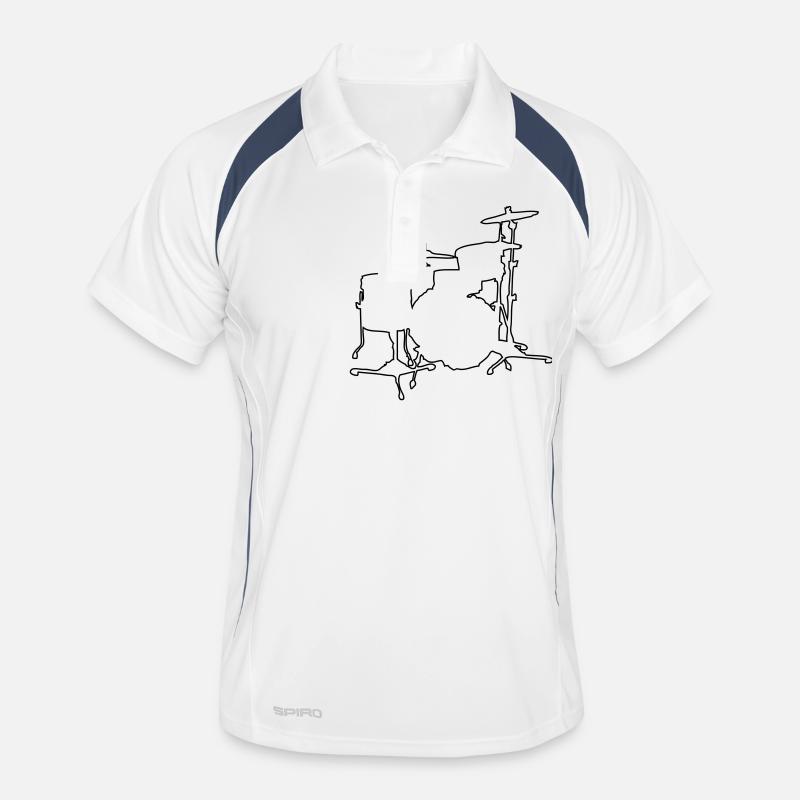 Drums Silhouette Männer Polo atmungsaktiv