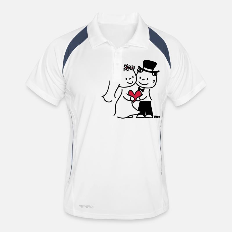Brautpaar (c) - Polo respirant Homme - blanc/marine