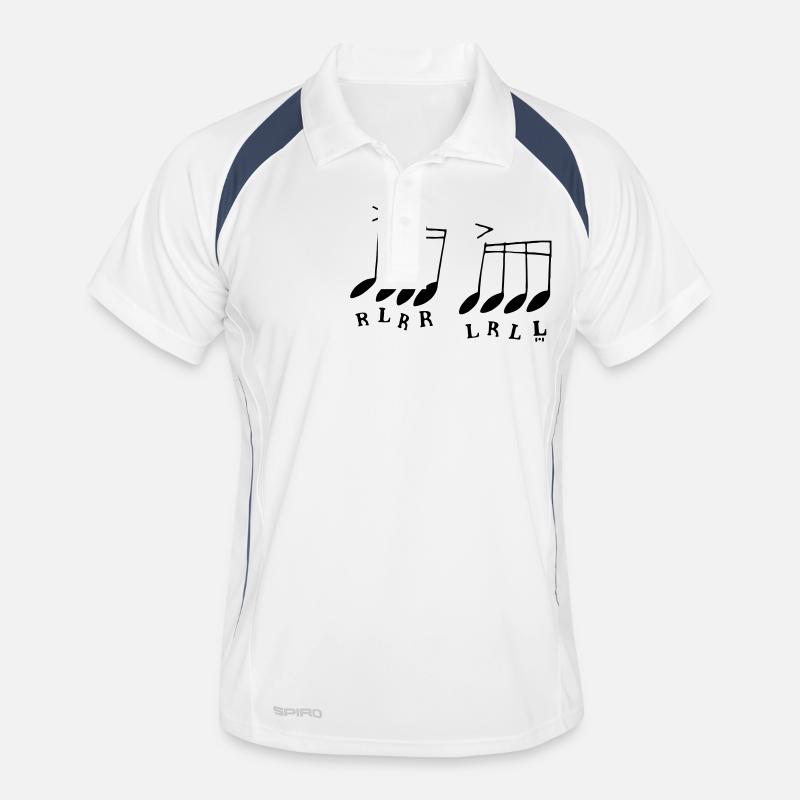 Paradiddle - Men's Polo breathable - white/navy