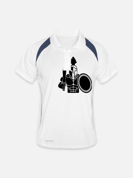 Spartan 01 - Men's Polo breathable - white/navy - Front