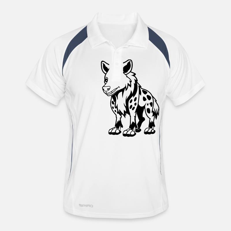 Coyote Comic - Men's Polo breathable - white/navy