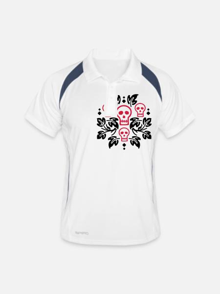 Dia de los Muertos - Polo respirant Homme - blanc/marine - Devant