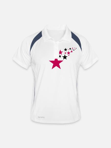 Star, les étoiles - Polo respirant Homme - blanc/marine - Devant